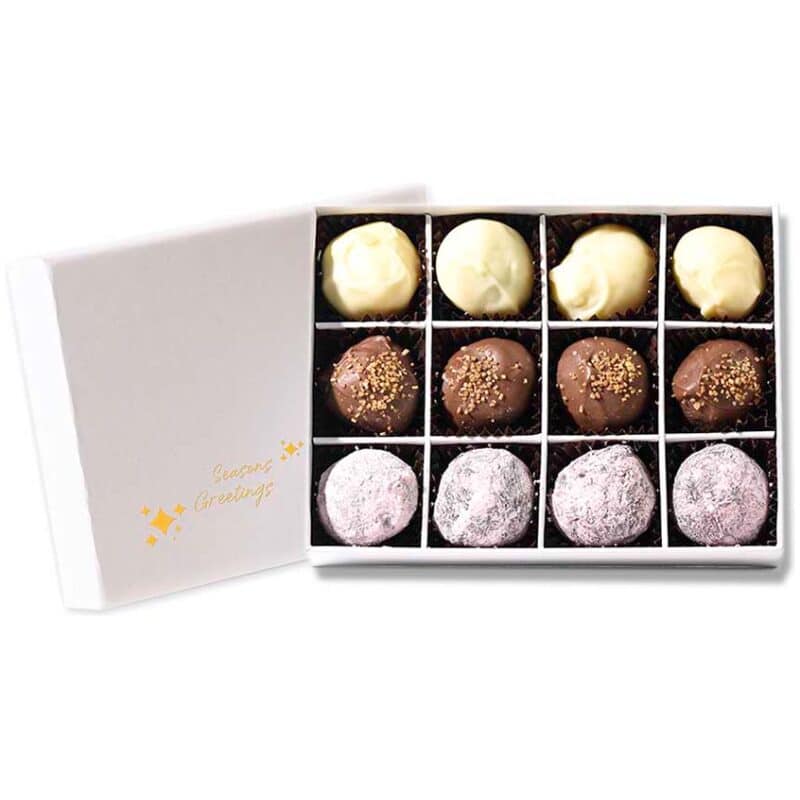 chocolate truffles square - 12 piece Boozy Chocolate Truffles - Little Cocoa