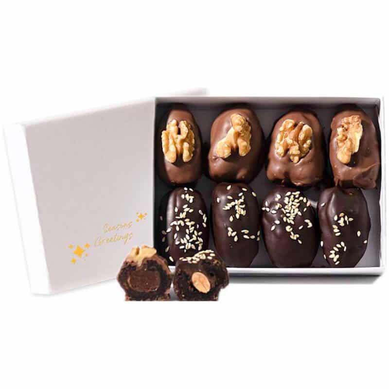 dates square - 8 piece Chocolate Dates - Little Cocoa