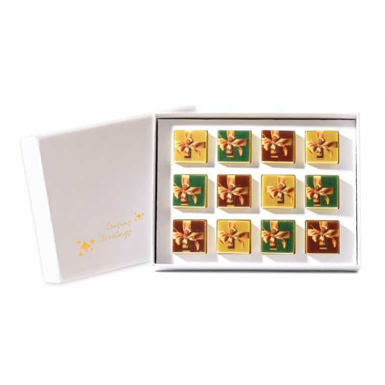 white chocolate presents square - Christmas Corporate Gifts - Little Cocoa