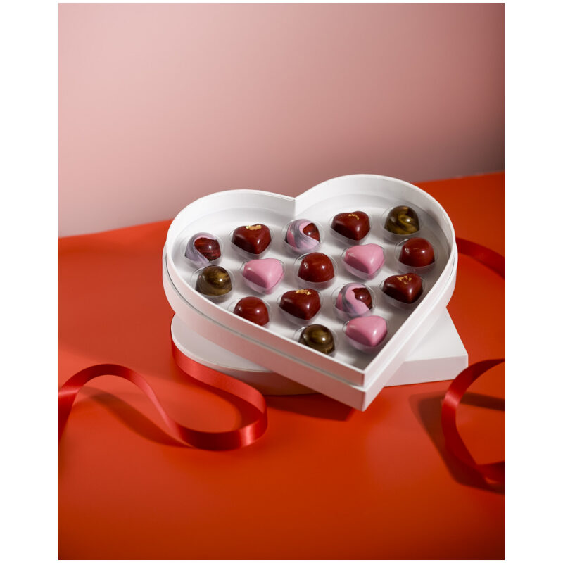 valentine chocolate pralines heart