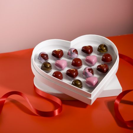 valentine chocolate pralines heart